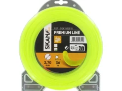 Rasenlüfter|Rasentrimmer|Skana Premium-Mähfaden Rundprofil Ø 2,7 mm x 36 m Gelb