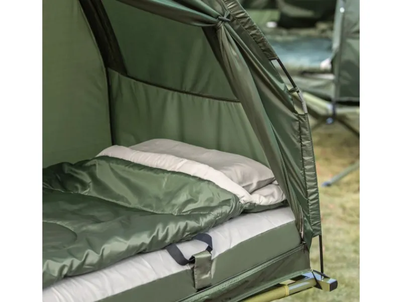 SoBuy Campingzubehör|Feldbett 4in1-Zelt mit Campingliege Grün OGS32-GR