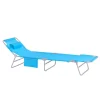 Gartenliege mit Seitentasche Klappbar Metall Blau OGS35-B*SoBuy Outlet