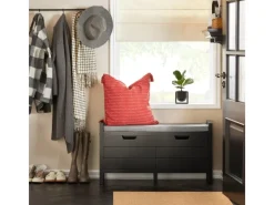 Schuhbank mit Sitzfläche Garderobenbank mit Stauraum Sitzbank FSR63-II-SCH*SoBuy Hot