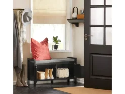 Schuhbank mit Sitzfläche Garderobenbank mit Stauraum Sitzbank FSR63-II-SCH*SoBuy Hot