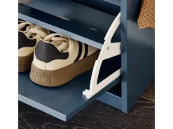 Schuhbank Schmal mit Klappe Garderobenbank mit Sitzkissen Blau FSR82-L-B*SoBuy Hot