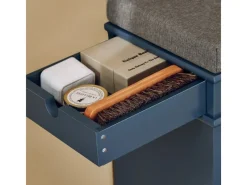 Schuhbank Schmal mit Klappe Garderobenbank mit Sitzkissen Blau FSR82-L-B*SoBuy Hot