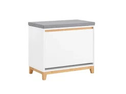 Schuhkipper Schuhbank mit Klappe Dielenbank mit Sitzkissen FSR191-WN*SoBuy New