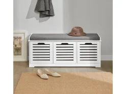 Schuhtruhe mit 3 Körben Weiß Holzwerkstoff 105cm FSR23-W*SoBuy Clearance