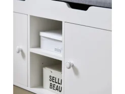 SoBuy Sitzkissen|Sitzbank mit 2 Sitzkissen und Stauraum PB Weiß FSR96-W