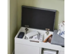 SoBuy Sitzkissen|Sitzbank mit 2 Sitzkissen und Stauraum PB Weiß FSR96-W