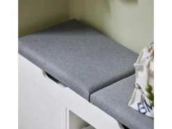 SoBuy Sitzkissen|Sitzbank mit 2 Sitzkissen und Stauraum PB Weiß FSR96-W