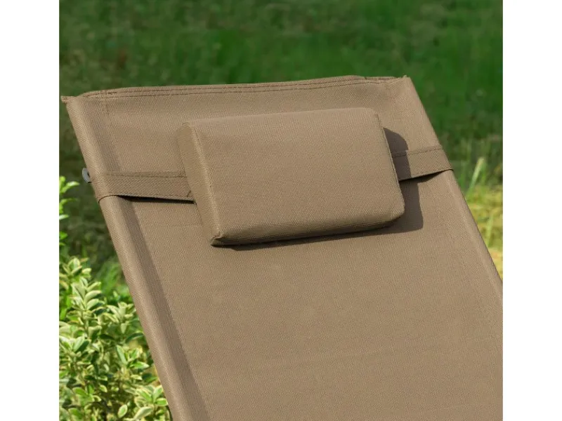 Sonnenliege 2-er Set mit Tasche Garten Metall Kunstfasergewebe Braun OGS28-BRx2*SoBuy New