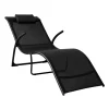 Sonnenliege Klappbar aus Metall und Kunstfasergewebe Schwarz OGS45-SCH*SoBuy Clearance