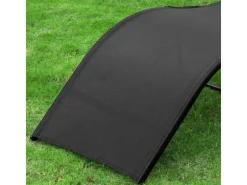 Sonnenliege Klappbar aus Metall und Kunstfasergewebe Schwarz OGS45-SCH*SoBuy Clearance