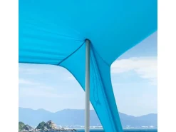SoBuy Wassersport|Strandzelt Sonnensegel mit Alu-Stangen Sonnenschutz für Strand OZT02-HB