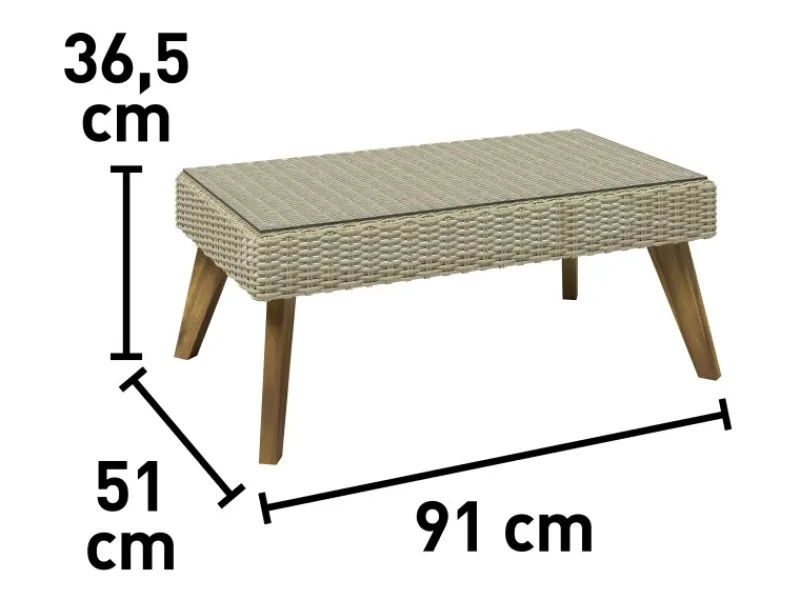 Sofa-Lounge-Set Borup 4-teilig Wicker Beige* Sale