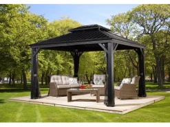 Sojag Pavillons|Aluminium Pavillon Messina 10 x 12 Anthrazit 298 cm x 363 cm x 291 cm