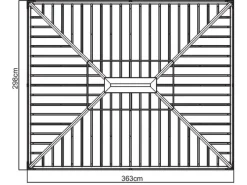 Aluminium Pavillon Messina 10 x 12 Champagner 298 x 363 x 292 cm*Sojag Best