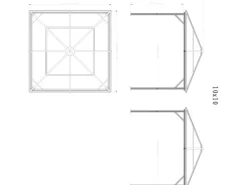 Aluminium-Pavillon Verona 10 x 10 Anthrazit 298 cm x 298 cm x 261 cm*Sojag Discount