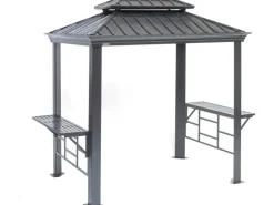 Sojag Pavillons|Grillpavillon Messina BBQ Aluminium 179 cm x 292 cm x 262 cm Anthrazit
