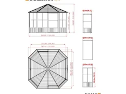Sojag Pavillons|Pavillon Charleston 384 cm x 384 cm