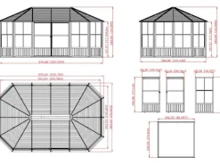 Pavillon Charleston 384 cm x 594 cm*Sojag Best