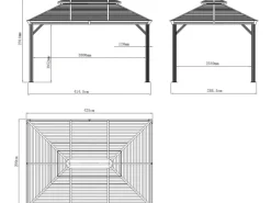 Sojag Pavillons|Pavillon Mykonos 299 cm x 425 cm Doppeldach
