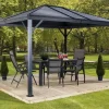 Pavillon Ventura Aluminium 296 cm x 296 cm x 261 cm Anthrazit*Sojag Discount