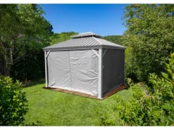 Sojag Pavillons|Vorhang-Set für Aluminium Pavillon Messina 10 x 12 Taupe