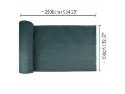 Sol Royal Balkonsichtschutz|Schattiergewebe SG80 Sichtschutzzaun 100x2500cm Grün