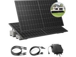 Solakon Balkonkraftwerk 900W Solaranlage mit Gartenhalterung Steckerfertig Komplettset Photovoltaik 800W Kabellänge 10m* Online