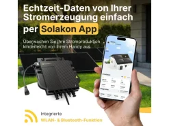 Solakon Balkonkraftwerk 900W Solaranlage mit Gartenhalterung Steckerfertig Komplettset Photovoltaik 800W Kabellänge 10m* Online
