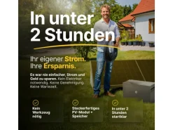 Solakon Balkonkraftwerk 900W Solaranlage mit Gartenhalterung Steckerfertig Komplettset Photovoltaik 800W Kabellänge 10m* Online
