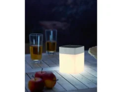 Solar-Tischleuchte Quader Weiß* Online