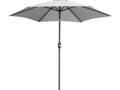 Sonnenschirm Wando Ø 270 cm Grau mit Kurbel und LED-Beleuchtung* Sale