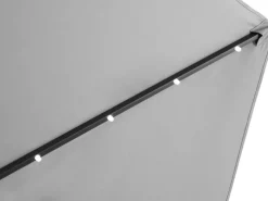 Sonnenschirm Wando Ø 270 cm Grau mit Kurbel und LED-Beleuchtung* Sale