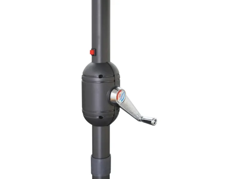 Sonnenschirm Wando Ø 270 cm Grau mit Kurbel und LED-Beleuchtung* Sale