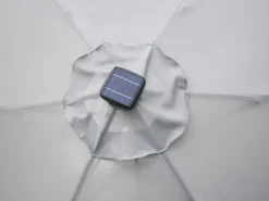 Sonnenschirm Wando Ø 270 cm Grau mit Kurbel und LED-Beleuchtung* Sale