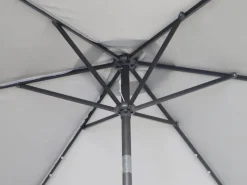 Sonnenschirm Wando Ø 270 cm Grau mit Kurbel und LED-Beleuchtung* Sale