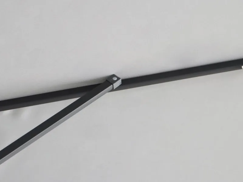 Sonnenschirm Wando Ø 270 cm Grau mit Kurbel und LED-Beleuchtung* Sale