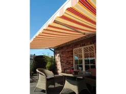 Spettmann Markisen|Gelenkarmmarkise Star Fix B 250 cm x T 200 cm Orange-Rot Gestreift