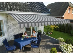 Spettmann Markisen|Halbkassettenmarkise Sky Fix B 250 cm x T 200 cm Grau Gestreift