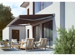 Halbkassettenmarkise Sky Fix B 400 cm x T 300 cm Grau*Spettmann