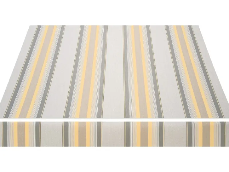 Kassettenmarkise VC 1000 600 x 300 cm Gelb-Grau-Gestr. Gestell Weiß*Spettmann New