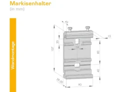 Spettmann Markisen|Kassettenmarkise VC 1000 400 x 300 cm Gelb-Grau-Gestr. Gestell Anthr.