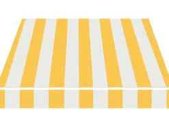 Kassettenmarkise VC 1000 350 x 250 cm Gelb-Weiß Gestr. Gestell Silber*Spettmann Outlet
