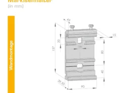 Kassettenmarkise VC 1000 450 x 350 cm Grau-Weiß Gestr. Gestell Weiß*Spettmann Outlet