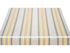 Kassettenmarkise VC 1000 400 x 200 cm Gelb-Grau-Gestr. Gestell Silber*Spettmann New