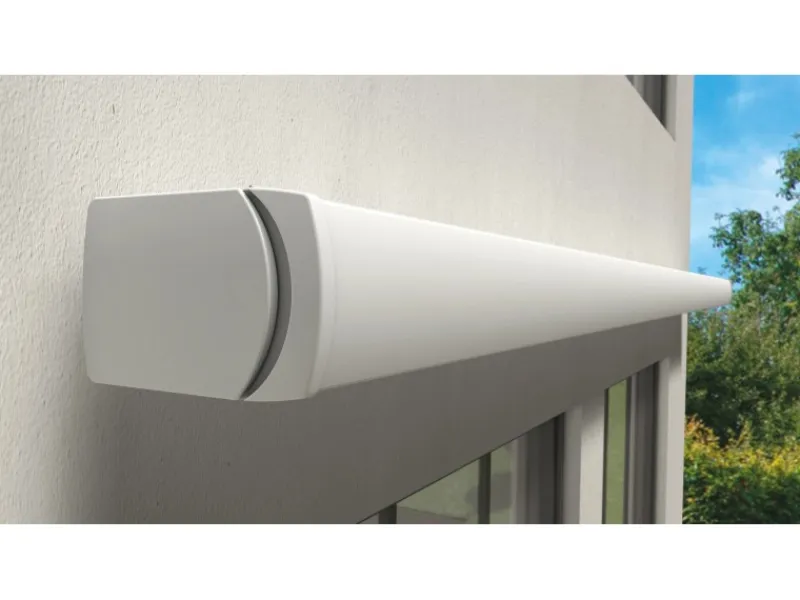 Spettmann Markisen|Kassettenmarkise VC 1000 600 x 350 cm Gelb-Weiß Gestr. Gestell Weiß