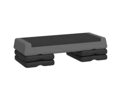 SPORTNOW Fitnessgeräte|Aerobic-Stepper PE Grau 77L x 36B x 10,5/15,5/20,5H cm