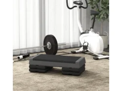 SPORTNOW Fitnessgeräte|Aerobic-Stepper PE Grau 77L x 36B x 10,5/15,5/20,5H cm