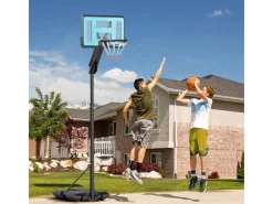 SPORTNOW Fitnessgeräte|Basketballkorb Stahl Kunststoff Schwarz 71L x 175B x 180 270H cm