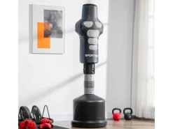 SPORTNOW Fitnessgeräte|Boxsack HDPE PVC PU Schwarz Grau Blau 55L x 55B x 178-207H cm